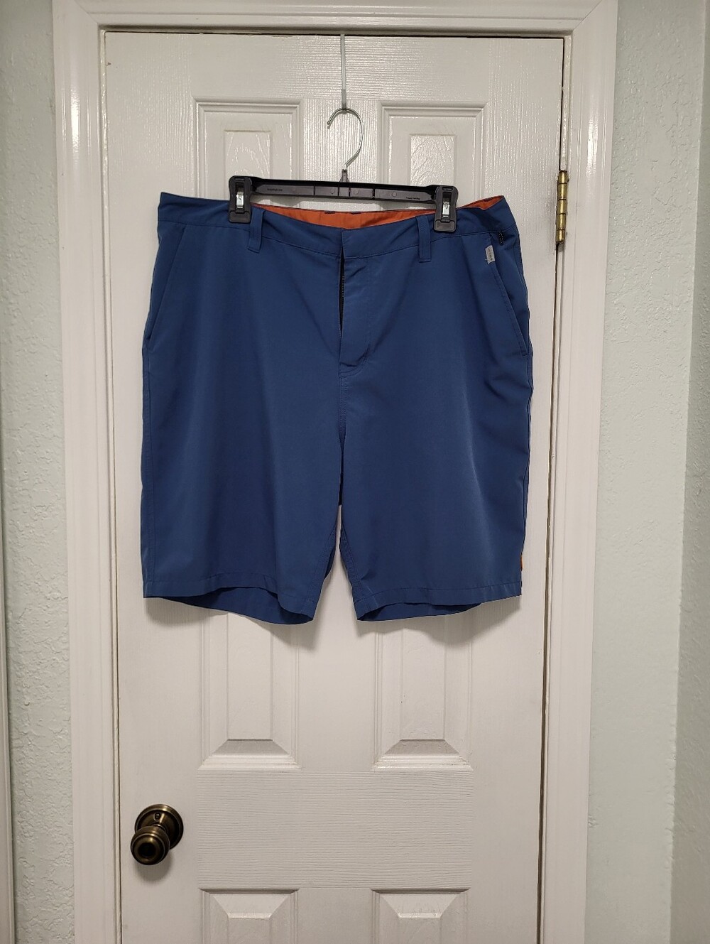Men's Quiksilver Blue Waterman Performance Shorts, 38 Waist 8.5 Inseam